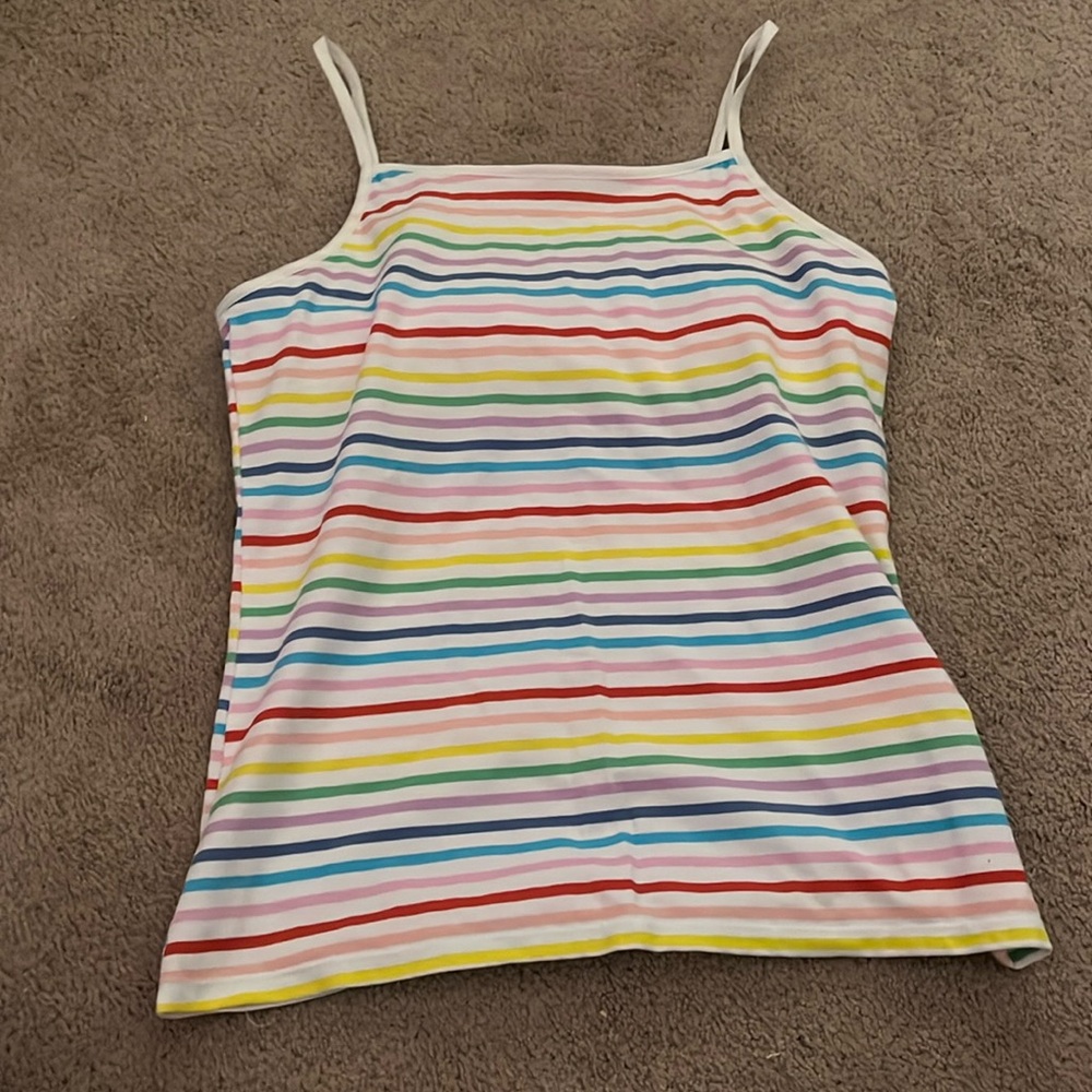 Kids rainbow cami with bra size Large 10-12